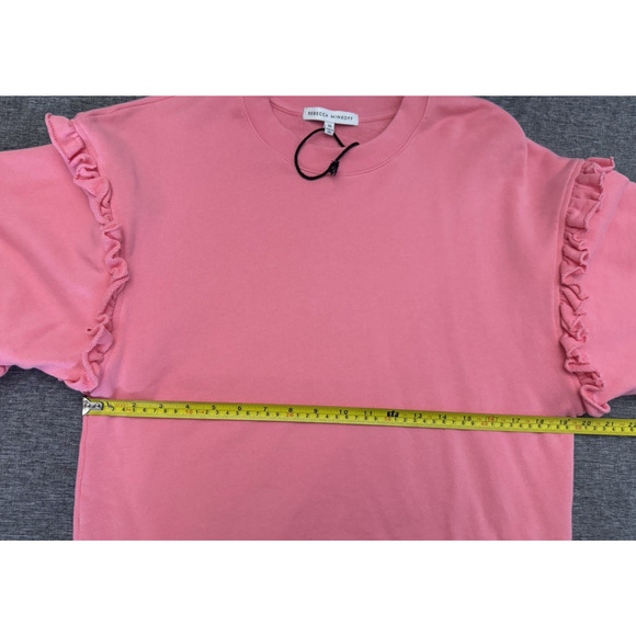 Rebecca Minkoff Evelyn Cotton Sweatshirt in Azalea Pink, Size M - Picture 5 of 8
